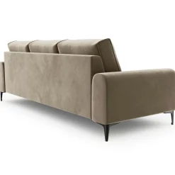 Mazzini Sofas Canapé Velours Madara beige - 222x102x90 cm