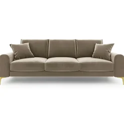 Best Mazzini Sofas Canapé Velours Madara beige - 237x102x90 cm
