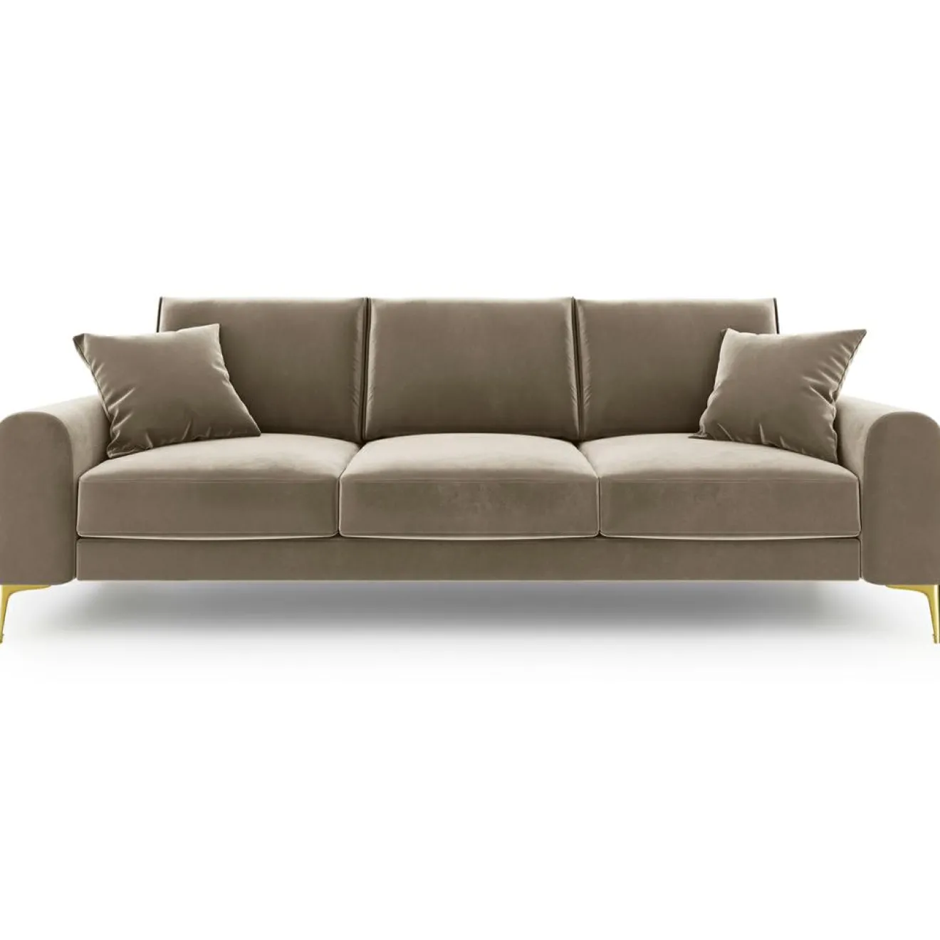 Best Mazzini Sofas Canapé Velours Madara beige - 237x102x90 cm