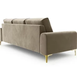 Best Mazzini Sofas Canapé Velours Madara beige - 237x102x90 cm