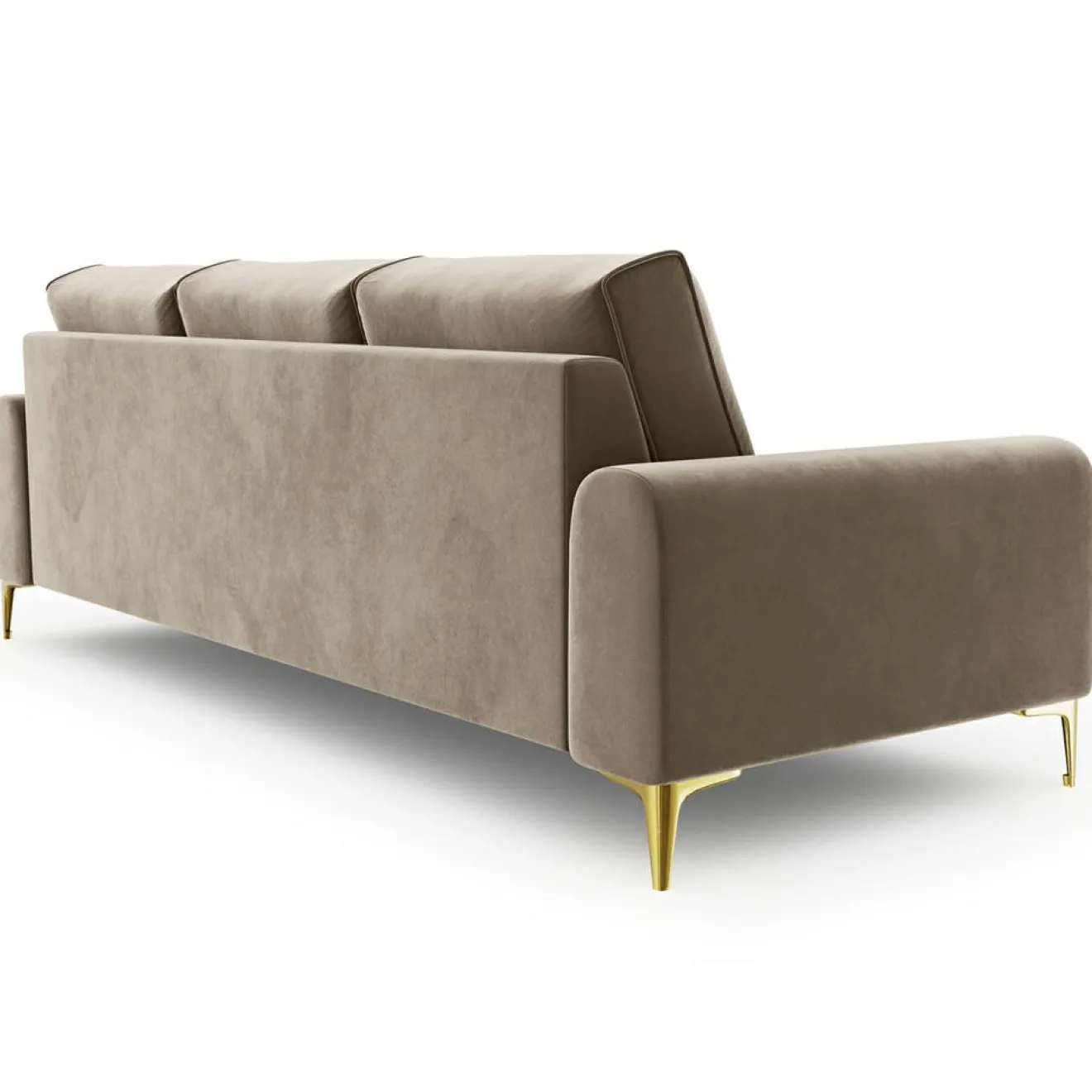 Best Mazzini Sofas Canapé Velours Madara beige - 237x102x90 cm
