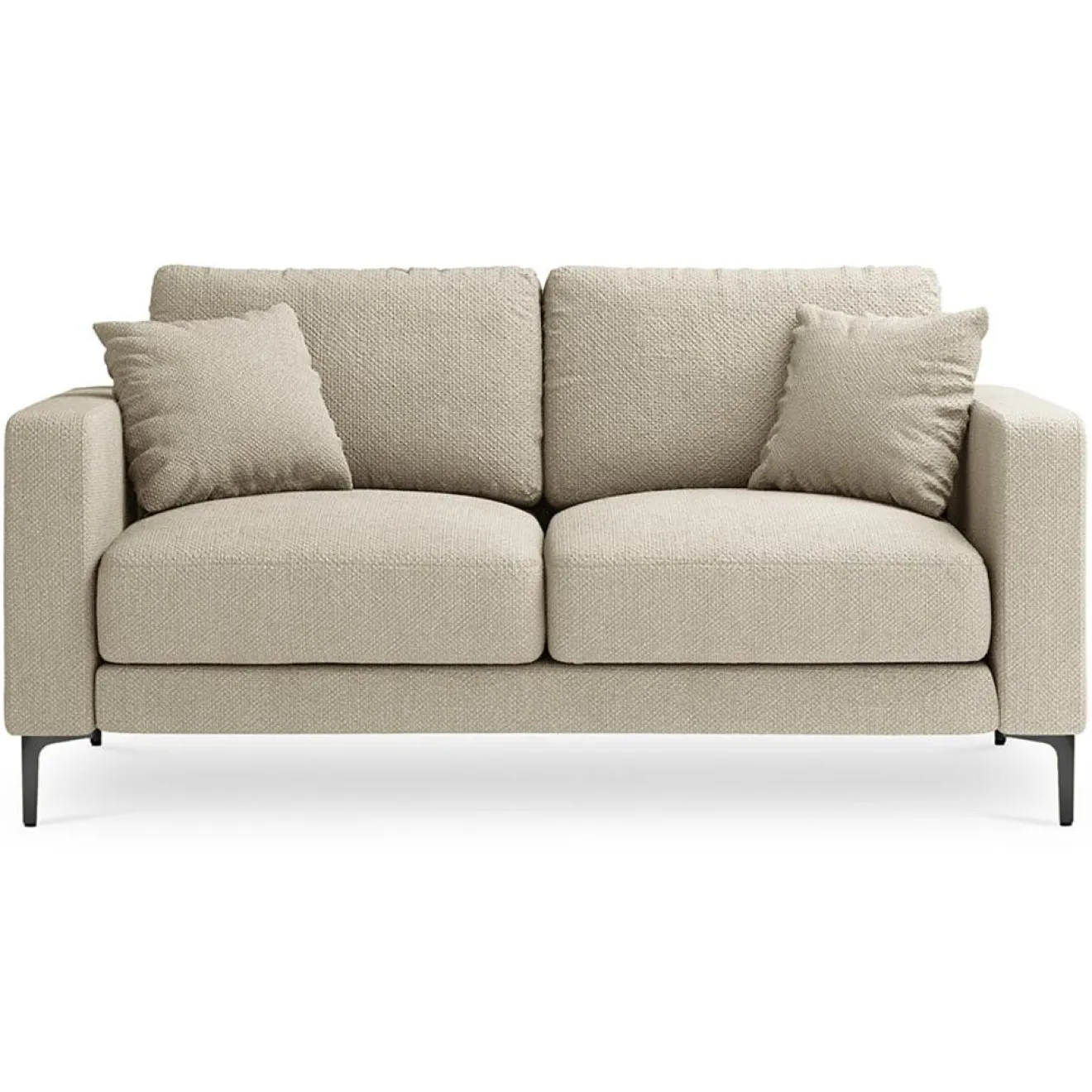 Mazzini Sofas Canapé Venus 2 Places beige - 158x92x90 cm