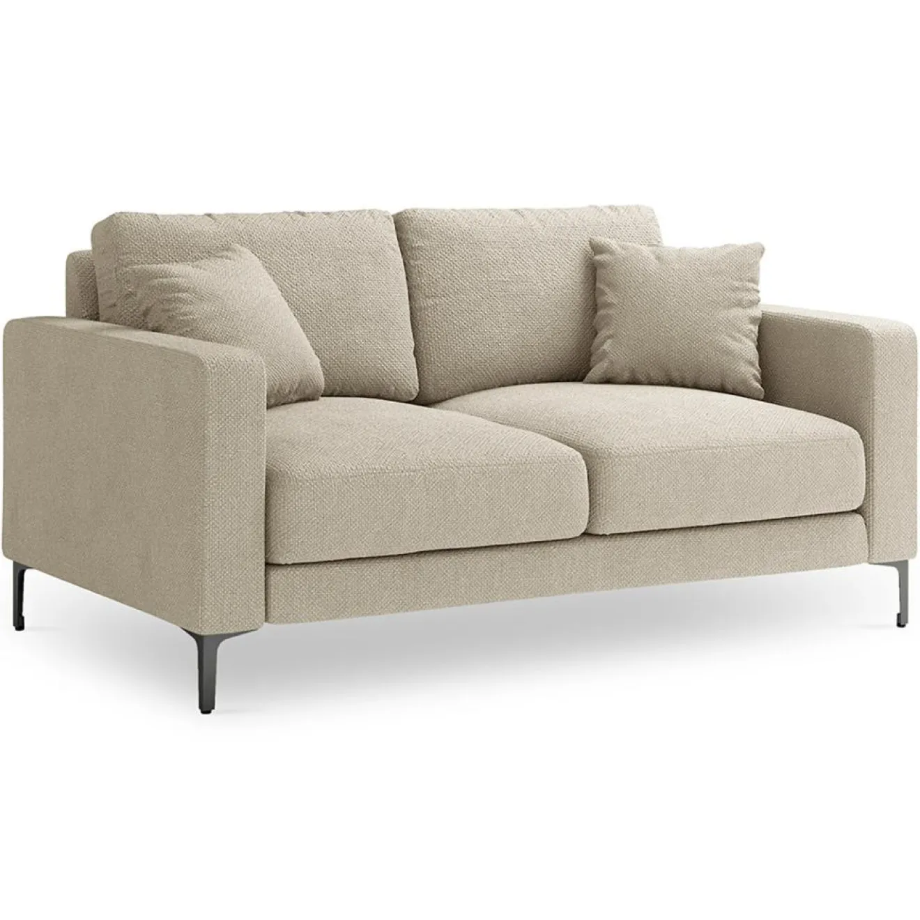 Mazzini Sofas Canapé Venus 2 Places beige - 158x92x90 cm