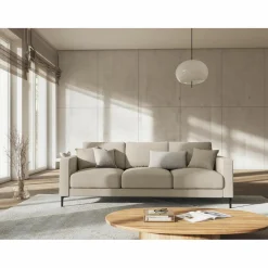 Online Mazzini Sofas Canapé Venus 3 Places beige - 220x92x90 cm