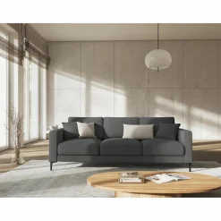 Mazzini Sofas Canapé Venus 3 Places gris foncé - 220x92x90 cm