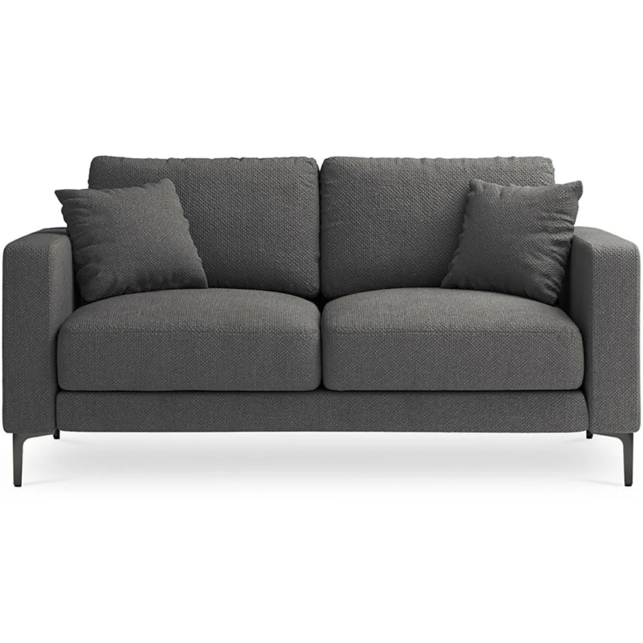 Outlet Mazzini Sofas Canapé Venus 2 Places gris foncé - 158x92x90 cm