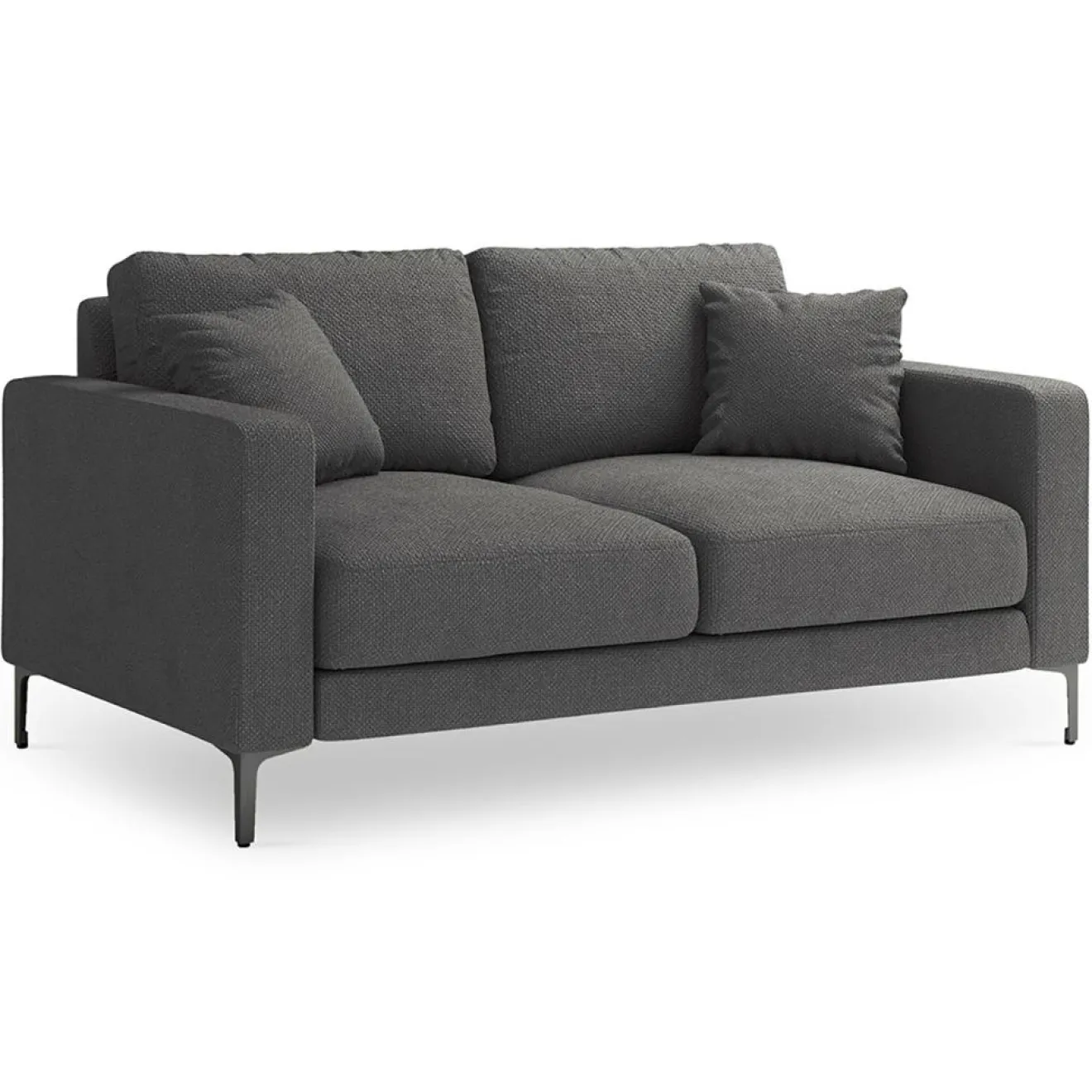 Outlet Mazzini Sofas Canapé Venus 2 Places gris foncé - 158x92x90 cm