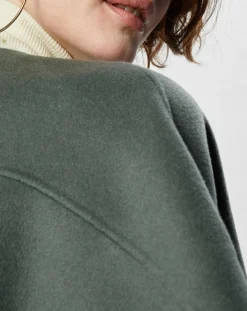 Femme Lou Andrea Cape 100% Laine Lou verte