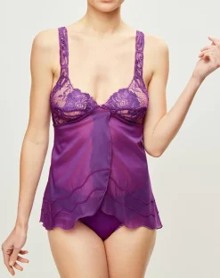 Femme La Perla Caraco Desert Rose en Soie mélangée violet