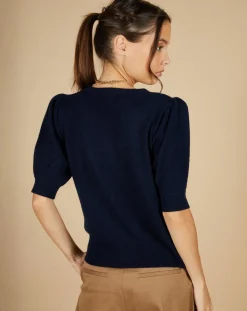 Femme Cashmere Tribu Cardigan 100% Cachemire Claire manches ballon nuit