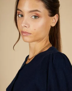 Femme Cashmere Tribu Cardigan 100% Cachemire Claire manches ballon nuit