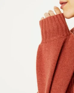 Femme Galeries Lafayette Cardigan 100% Cachemire Dimitri col V vieux rose