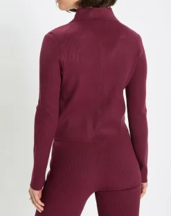 Online Marc O'Polo Cardigan col polo rouge foncé