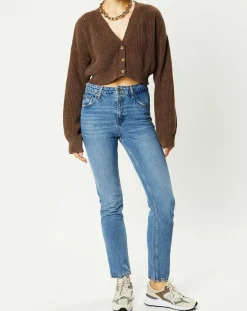 Femme BDG by Urban Outfitters Cardigan cropped Washed Rib marron