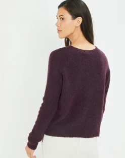 Femme Lauren Vidal Cardigan Elsa aubergine