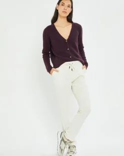 Femme Lauren Vidal Cardigan Elsa aubergine