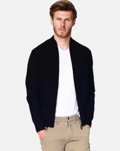 Homme C&Jo Cardigan en Cachemire mélangé Corentin noir