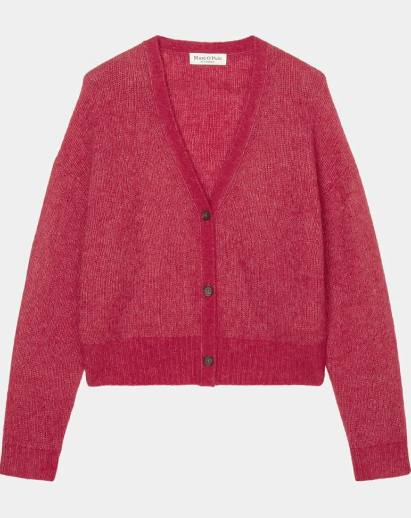 Femme Marc O'Polo Cardigan en Laine & Alpaga mélangés framboise