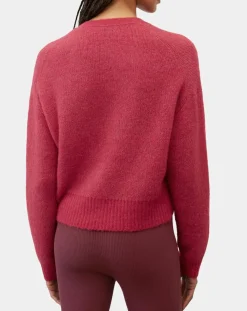 Femme Marc O'Polo Cardigan en Laine & Alpaga mélangés framboise