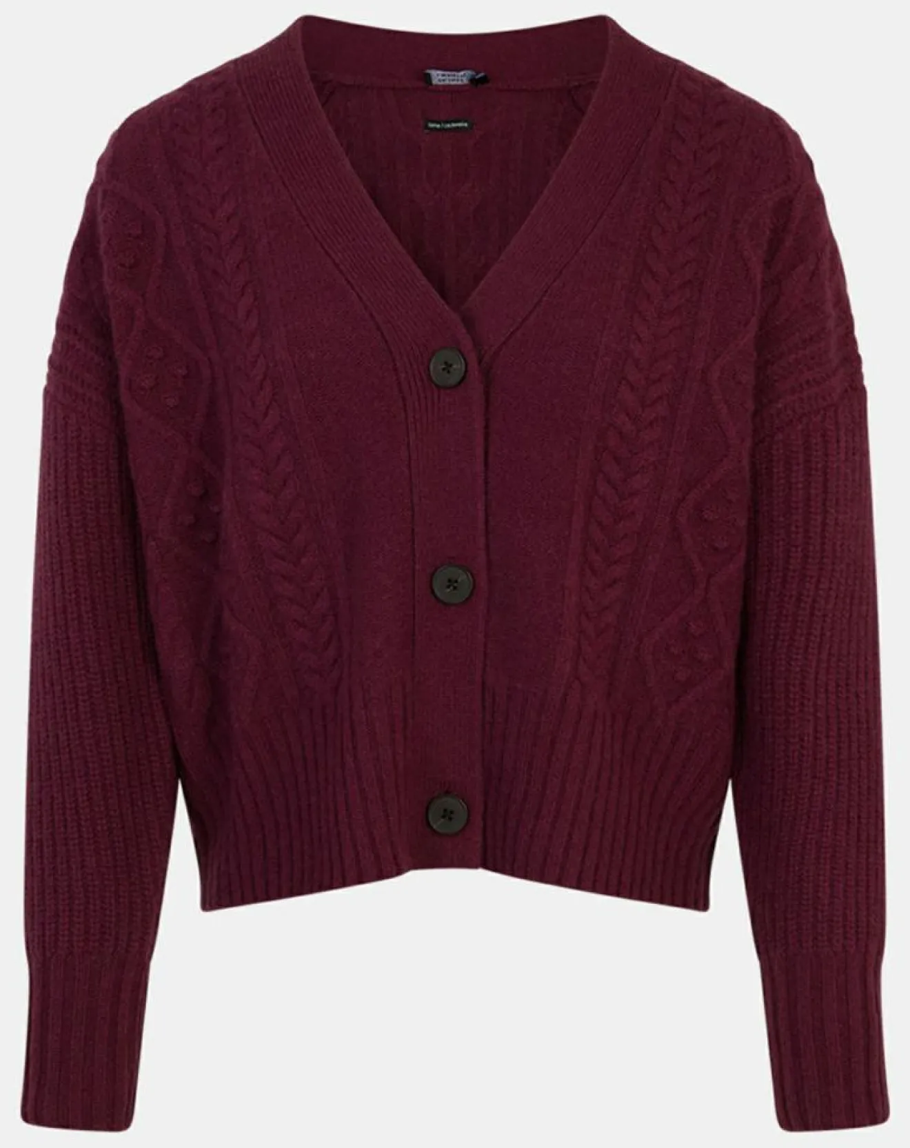 Best Galeries Lafayette Cardigan en Laine & Cachemire Fabiola T col V bordeaux