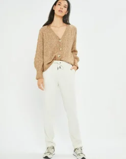 Femme Lauren Vidal Cardigan en Laine & Mohair mélangés Seven sienne