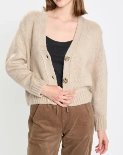 Femme Marc O'Polo Cardigan en Laine mélangée beige