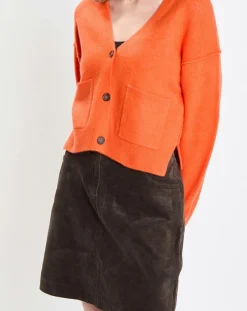 Femme Marc O'Polo Cardigan en Laine mélangée orange