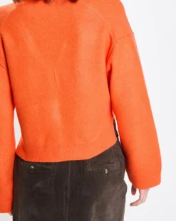 Femme Marc O'Polo Cardigan en Laine mélangée orange