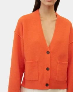 Femme Marc O'Polo Cardigan en Laine mélangée orange