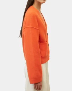 Femme Marc O'Polo Cardigan en Laine mélangée orange