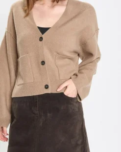 Femme Marc O'Polo Cardigan en Laine mélangée marron clair