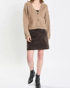 Femme Marc O'Polo Cardigan en Laine mélangée marron clair