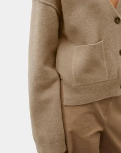 Femme Marc O'Polo Cardigan en Laine mélangée marron clair