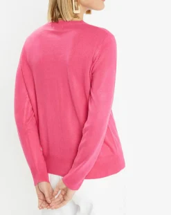 Outlet Galeries Lafayette Cardigan en Maille fine Fanny rose