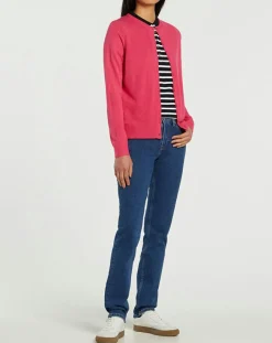 Outlet Galeries Lafayette Cardigan en Maille fine Fanny rose