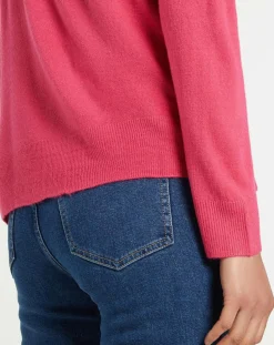 Outlet Galeries Lafayette Cardigan en Maille fine Fanny rose