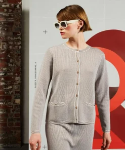 Femme Rodier Cardigan Molly Double Face marron camel