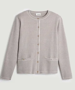 Femme Rodier Cardigan Molly Double Face marron camel
