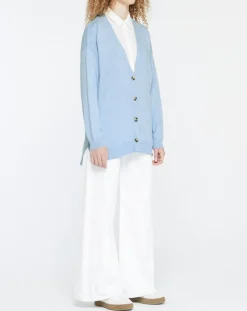 Outlet Yerse Cardigan O-Bondi bleu clair
