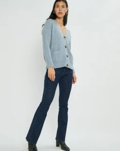 Femme Lauren Vidal Cardigan Seven célèste
