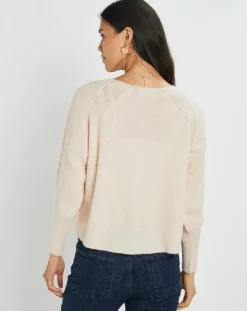 Lauren Vidal Cardigan Store rose pâle