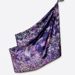 Clearance Petrusse Carré 100% Soie Idylle lilas - 105x105 cm