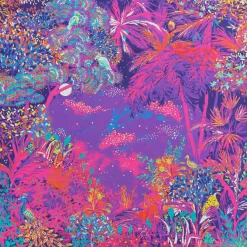 Femme Petrusse Carré 100% Soie Idylle néon - 105x105 cm