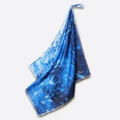 Outlet Petrusse Carré 100% Soie Liv denim - 90x90 cm