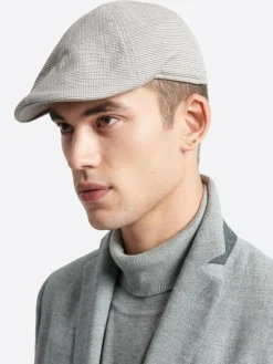 Homme Devred Casquette plate micro-motif blanc neige