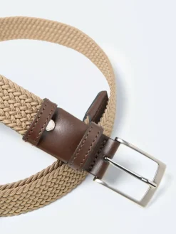 Clearance Devred Ceinture bi-matière tressée - L'atelier kaki