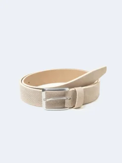 Outlet Devred Ceinture en cuir embossé beige