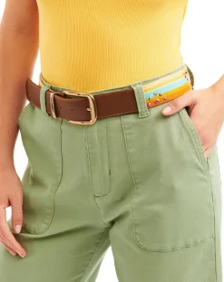 Femme Wild Ceinture en Cuir Eneko marron