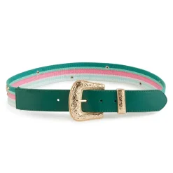 New Wild Ceinture en Cuir Eneko verte