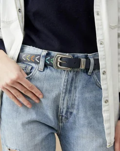 Femme Wild Ceinture en Cuir Kimmy marine